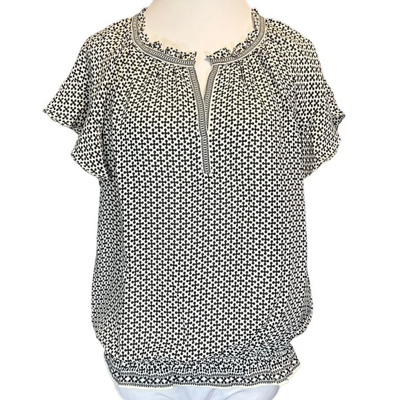 Max Studio Tops - Max Studio Surplus Patterned Top with Elastic Waistband